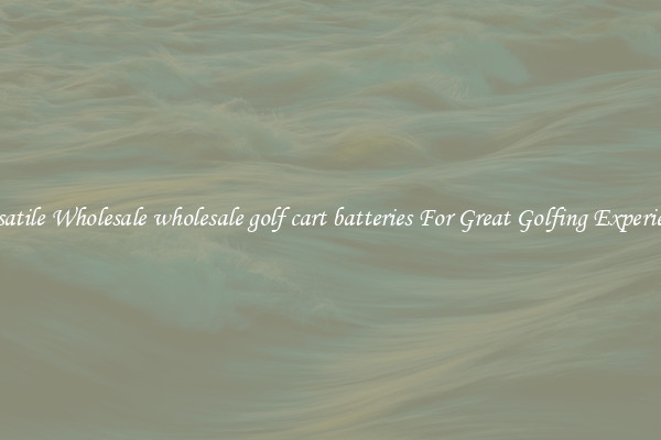 Versatile Wholesale wholesale golf cart batteries For Great Golfing Experience 
