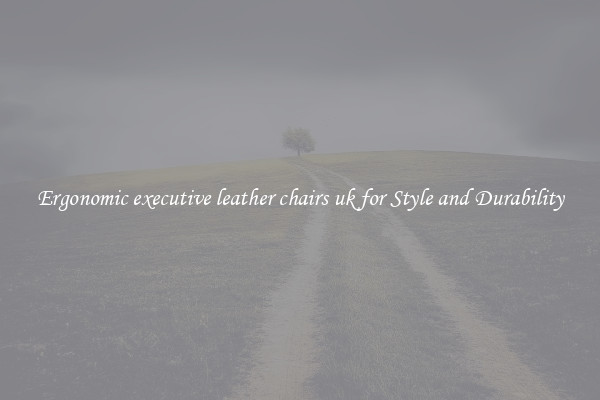 Ergonomic executive leather chairs uk for Style and Durability