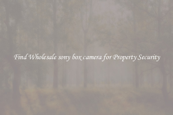 Find Wholesale sony box camera for Property Security