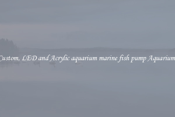 Custom, LED and Acrylic aquarium marine fish pump Aquariums