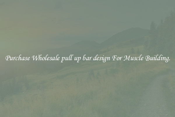 Purchase Wholesale pull up bar design For Muscle Building.
