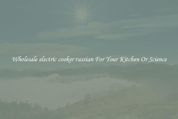 Wholesale electric cooker russian For Your Kitchen Or Science