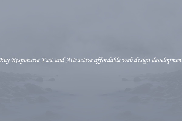 Buy Responsive Fast and Attractive affordable web design development